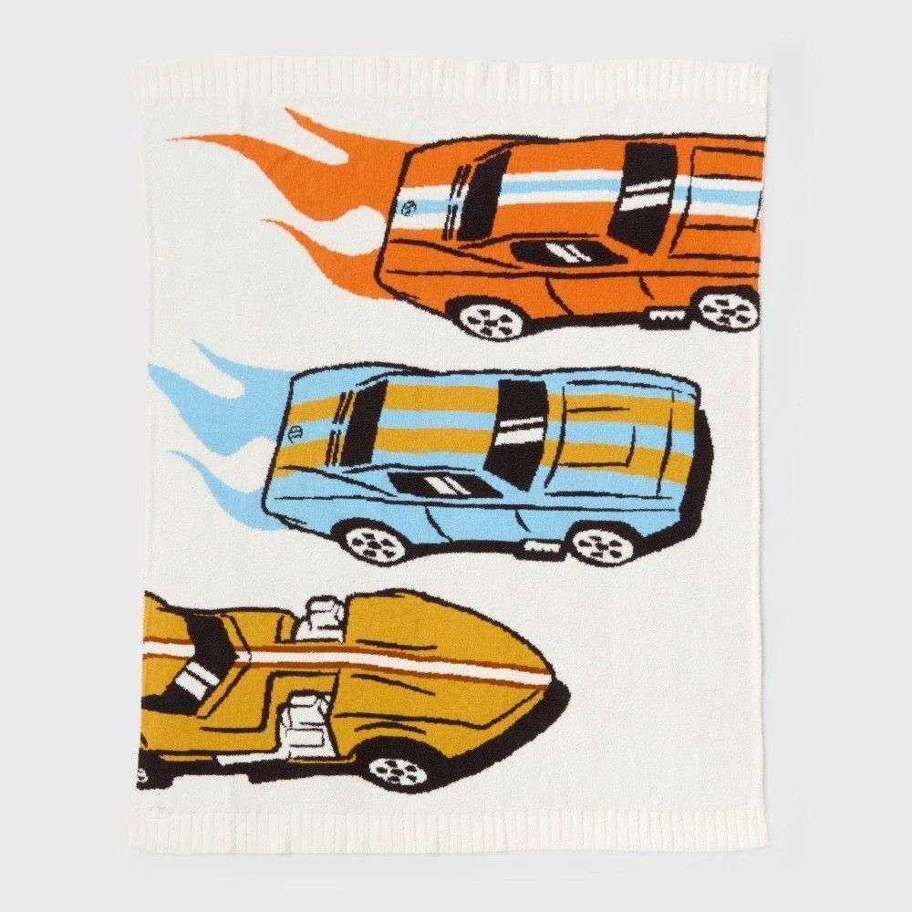 Hot Wheels Soft Plush Blanket for Kids Car Fleece Throw